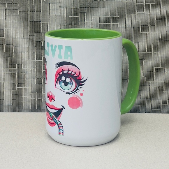 Custom Made Expressive Face Ceramic Mug (15 oz) - Picture 3 of 4